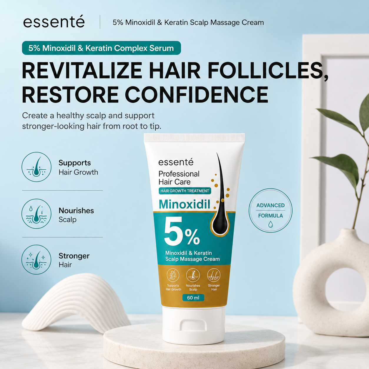 Minoxidil Hair Growth Scalp Massage Cream